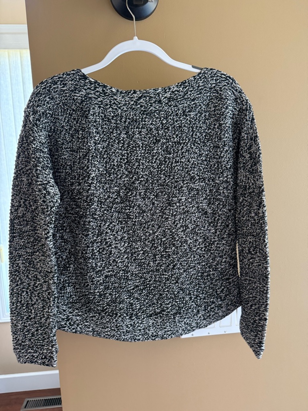 Lauren Ralph Lauren Black & White Marled Crewneck Sweater